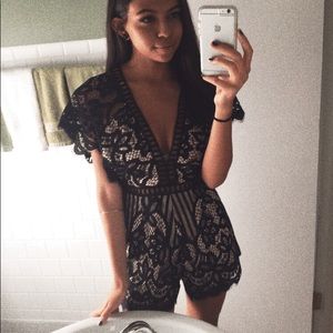 Akira lace romper
